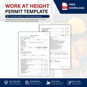 Work At Height Permit Template